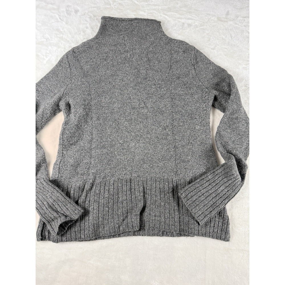 Madewell Gray Turtleneck Sweater Women's Small Ribbed Hem Knit Pullover - Picture 5 of 7